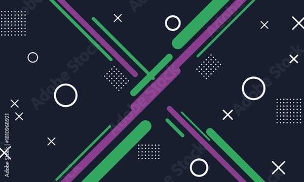 Fototapeta Abstract Geometric Background with Colorful Lines and Shapes.