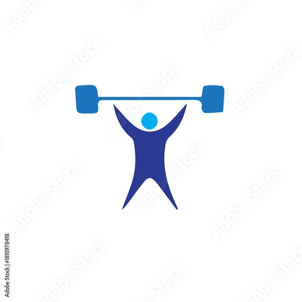Obraz Abstract figure lifting weights