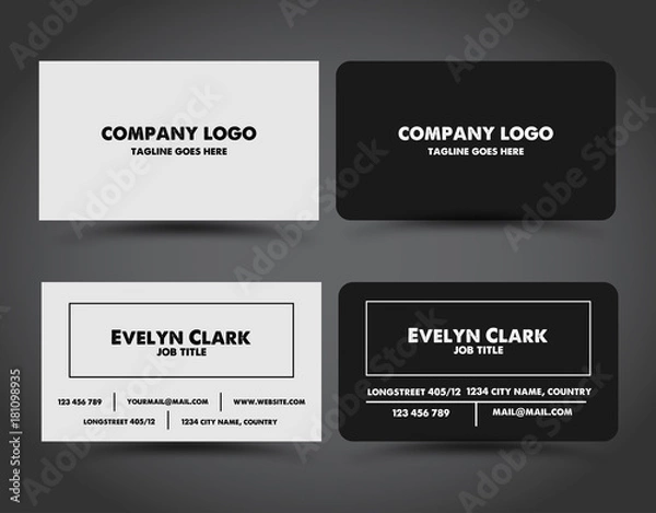 Fototapeta Simple business cards template set vector