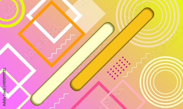 Fototapeta abstract yellow orange purple geometric shapes pattern texture background