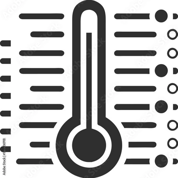 Fototapeta Three simple dark gray syringes with needles standing upright in a row