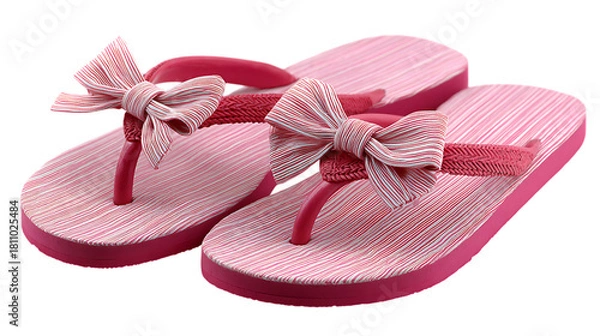 Fototapeta pink flip flops