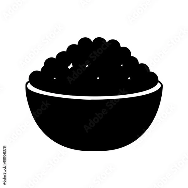 Fototapeta Bowl of granular food icon graphic simple vector design Vector