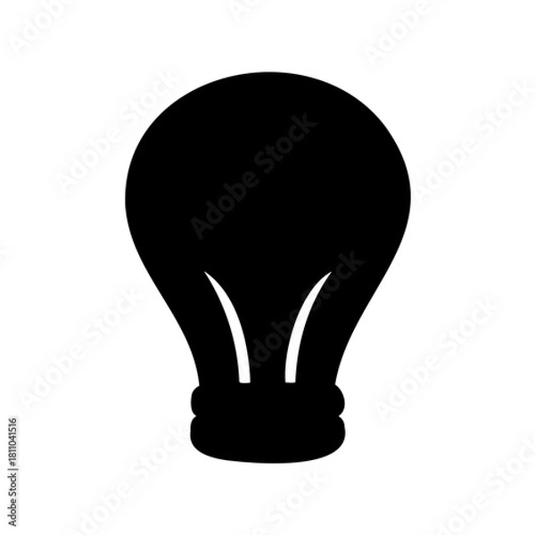 Fototapeta Stylized lightbulb icon symbolizing idea and innovation Vector