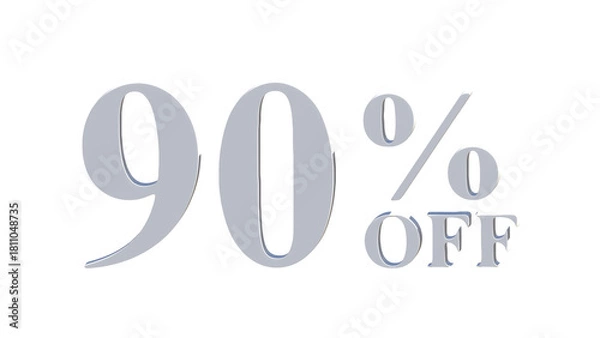Obraz 90% OFF Promotional Graphic – 3D Bold Silver Text PNG transparent 