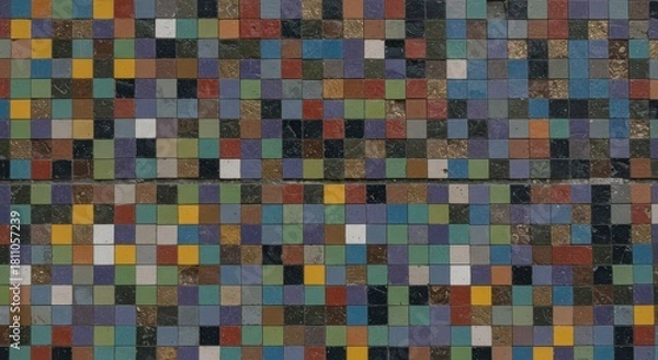 Fototapeta Colorful Mosaic Tile Wall Texture Background