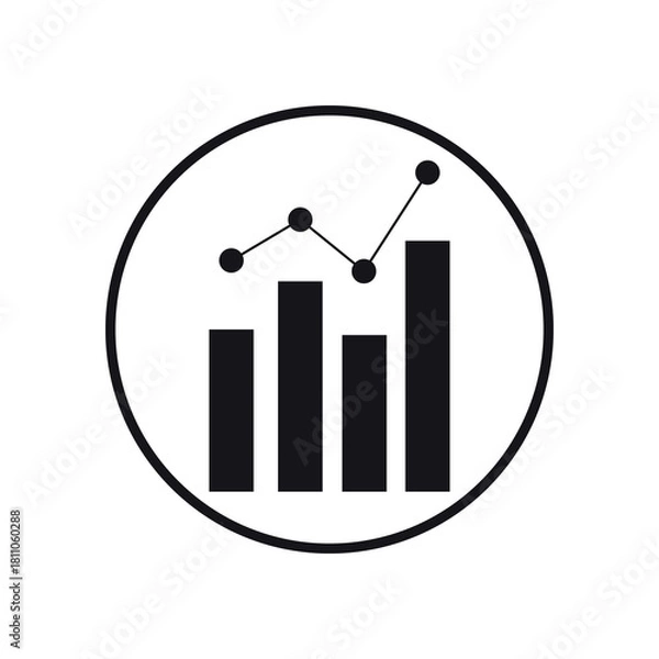 Obraz Analytics icon, diagram, technology, finance, graph