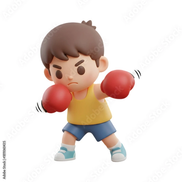 Obraz Determined 3D Boy Boxer