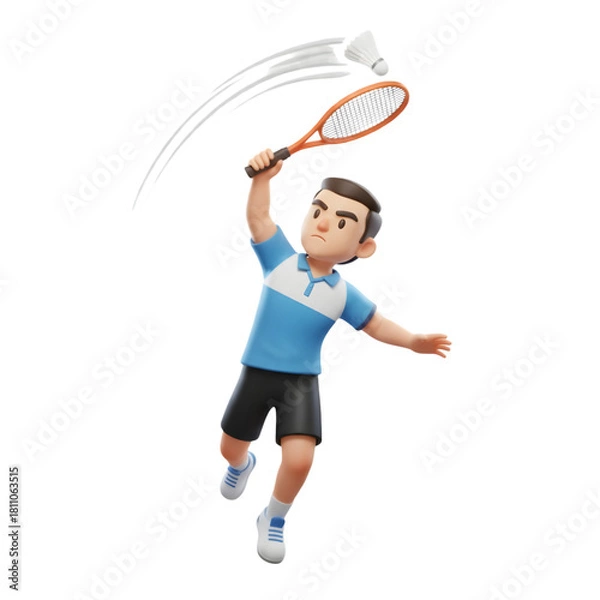Obraz Stylized 3D Badminton Smash model 