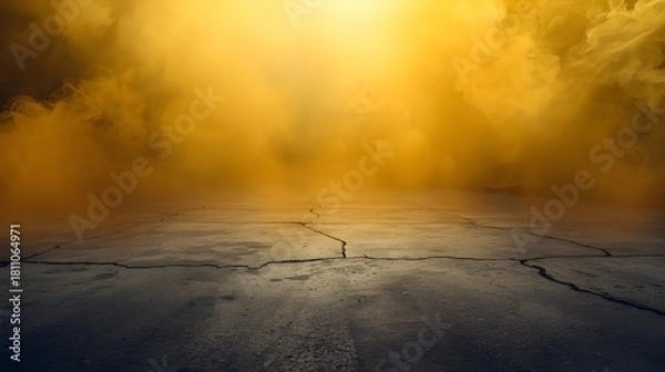 Obraz full concrete floor smoke explosion background