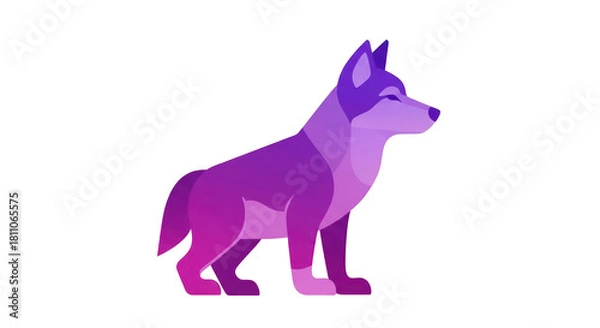 Fototapeta wolf head silhouette