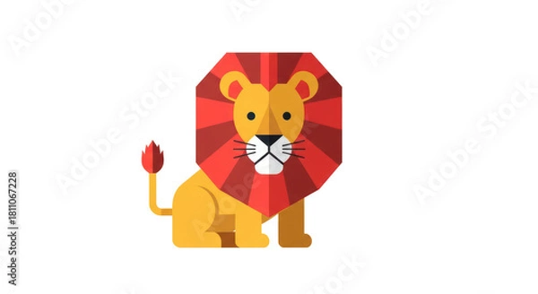 Fototapeta red fox on white background