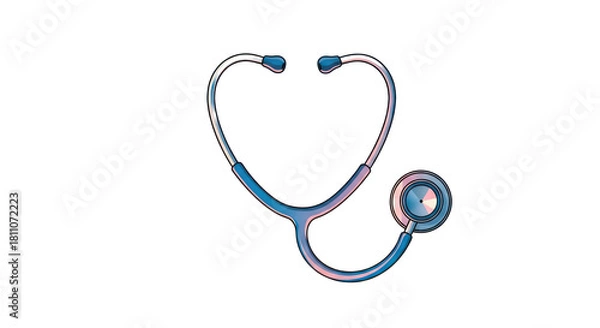 Fototapeta stethoscope isolated on white background