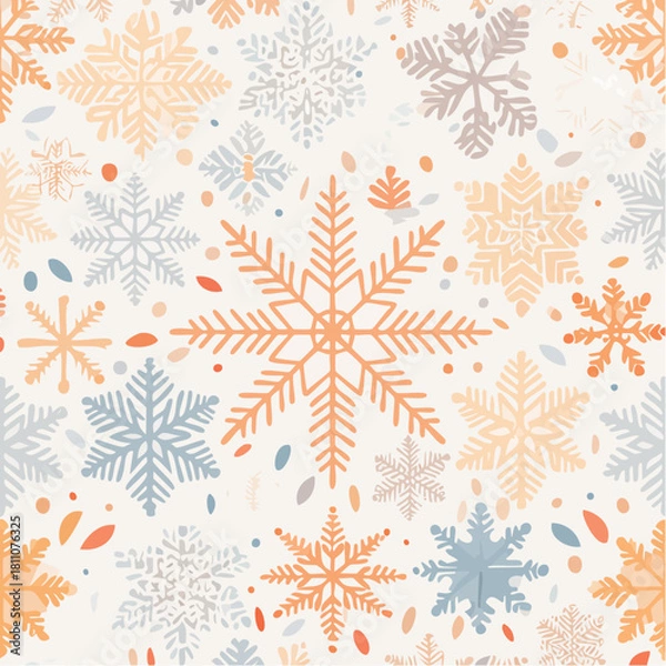 Obraz Snowflake Pattern (Warm)