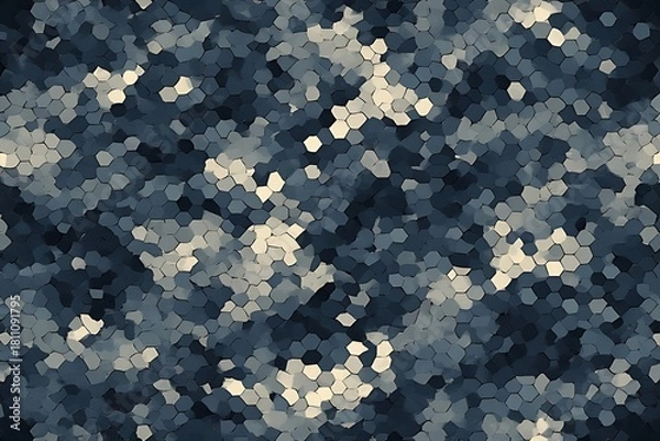 Obraz ia generated. Digital camouflage pattern in green and beige tones, ideal for military backgrounds, tactical designs, and outdoor-themed projects.
