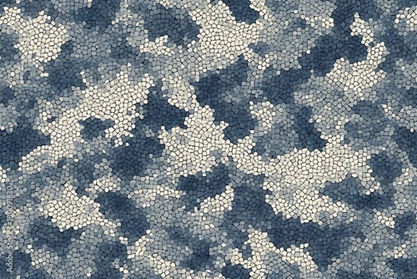 Fototapeta ia generated. Digital camouflage pattern in green and beige tones, ideal for military backgrounds, tactical designs, and outdoor-themed projects.
