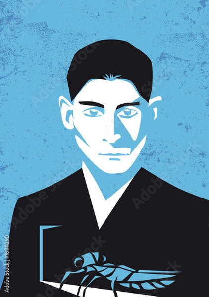 Fototapeta illustration of Franz Kafka