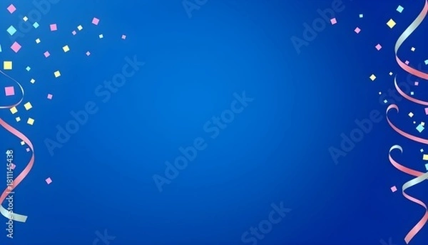 Obraz 청색배경의축하파티웹사이트디자인