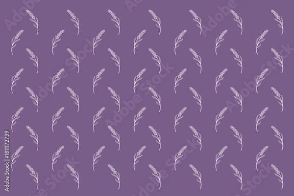 Fototapeta lavender flower pattern background, seamless pattern