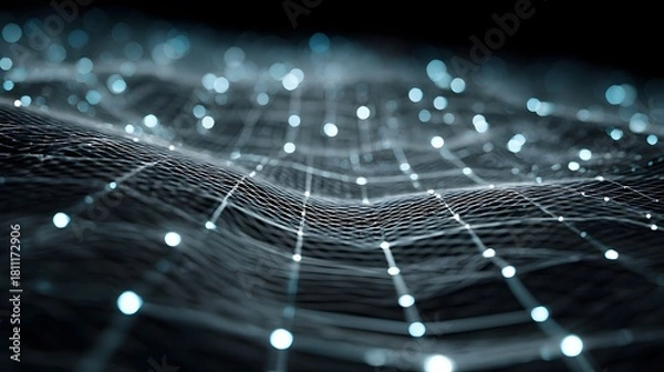 Fototapeta Digital textured mesh