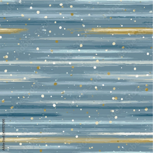 Fototapeta Seamless pattern of hand-painted horizontal stripes and polka dots