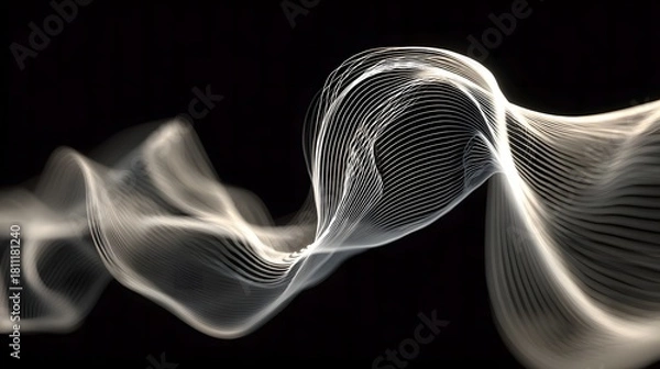 Fototapeta Wavy flowing lines