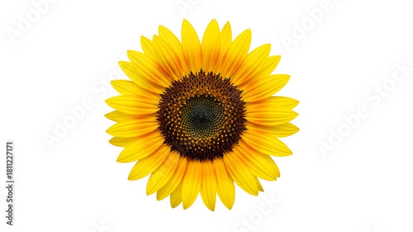 Obraz Vibrant yellow blossom rests against a stark black background