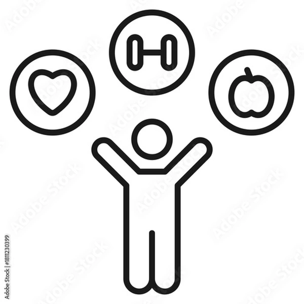 Obraz Wellness Program Outline Icon