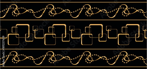 Fototapeta chain pattern geometric fabric design	