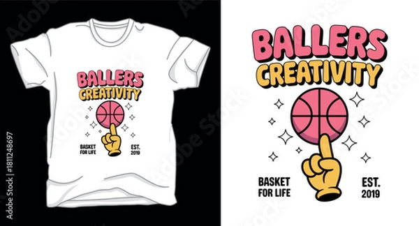 Obraz Ballers creativity basketball graphic vector art t-shirt design print