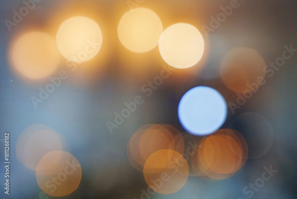 Fototapeta Soft lights create a cozy atmosphere in a dim space