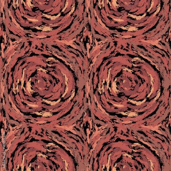Fototapeta seamless pattern with red roses