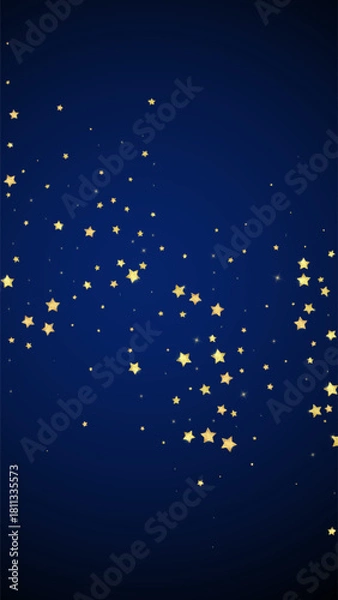 Obraz Magic stars vector overlay.  Gold stars scattered