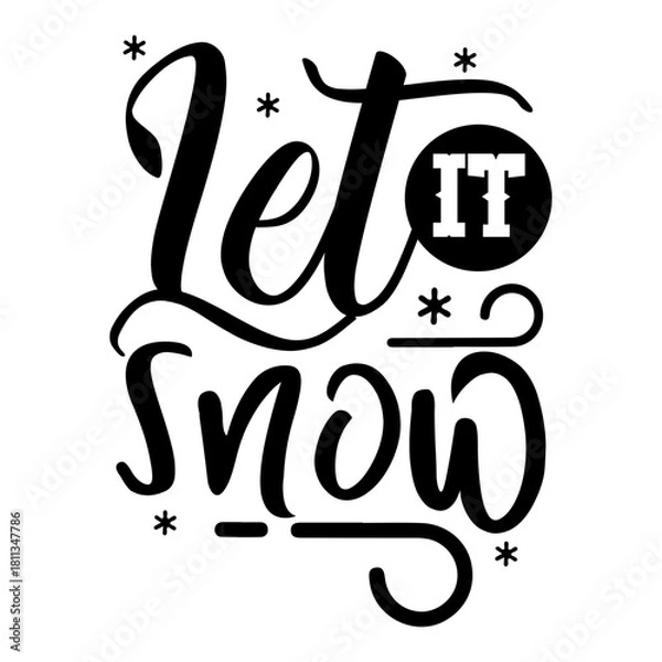 Obraz Let It Snow SVG
