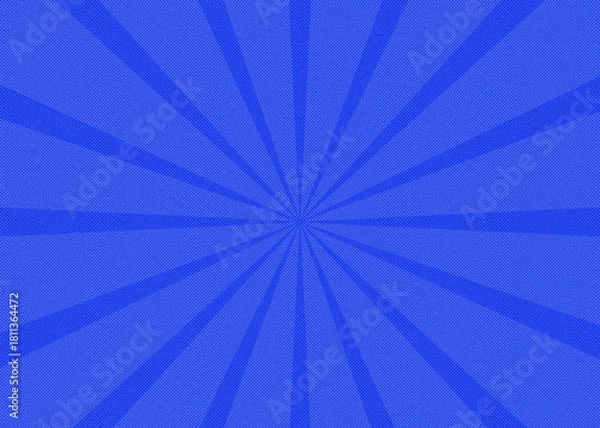 Obraz Blue sunburst pattern with a grainy texture effect