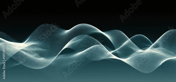 Obraz Light waves create a mesmerizing abstract pattern