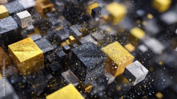 Fototapeta Vibrant cubes create stunning visuals