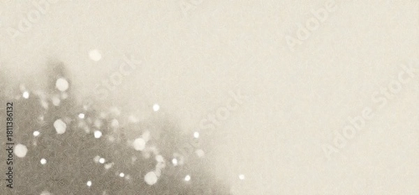 Fototapeta Calm snowfall in a tranquil winter landscape