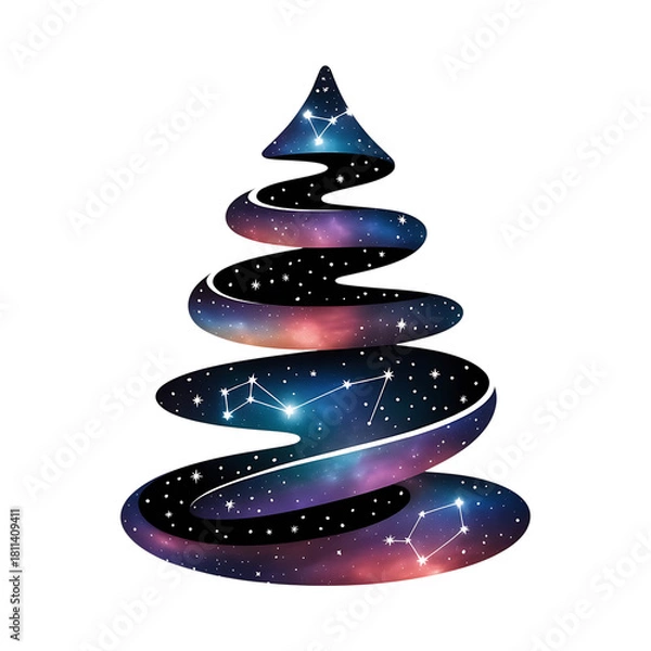 Obraz “Galactic Constellation Christmas Dream Tree”