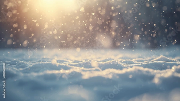 Obraz New Year background. Winter background. Snow background.