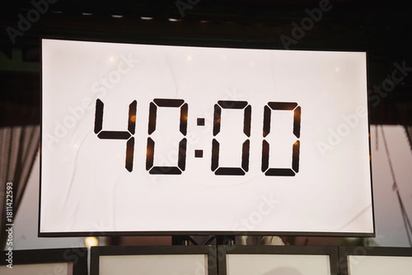 Fototapeta Countdown timer showing forty minutes for an event