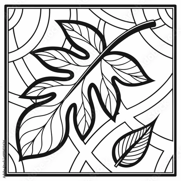 Obraz  Overlapping Leaf Pop