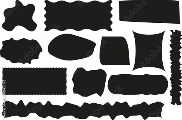 Fototapeta Abstract Organic Text Highlight Shapes Set