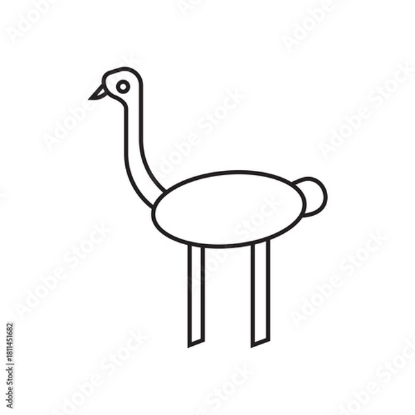 Obraz ostrich icon