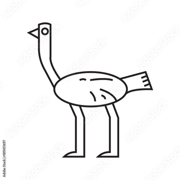 Obraz ostrich icon
