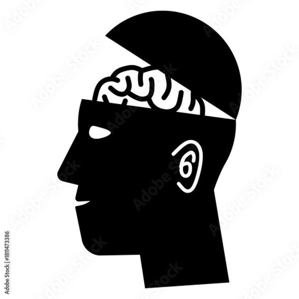 Obraz "Open-minded" silhouette icon