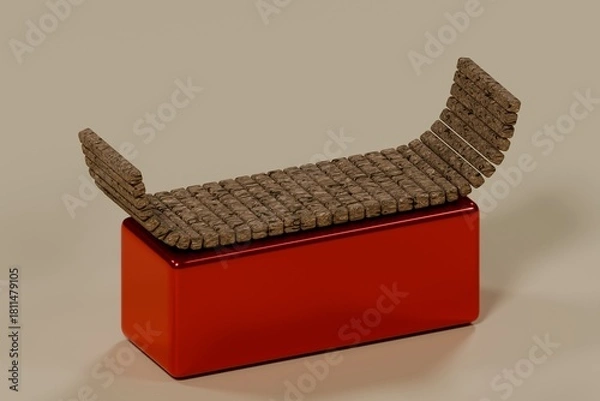 Obraz white sofa in a box