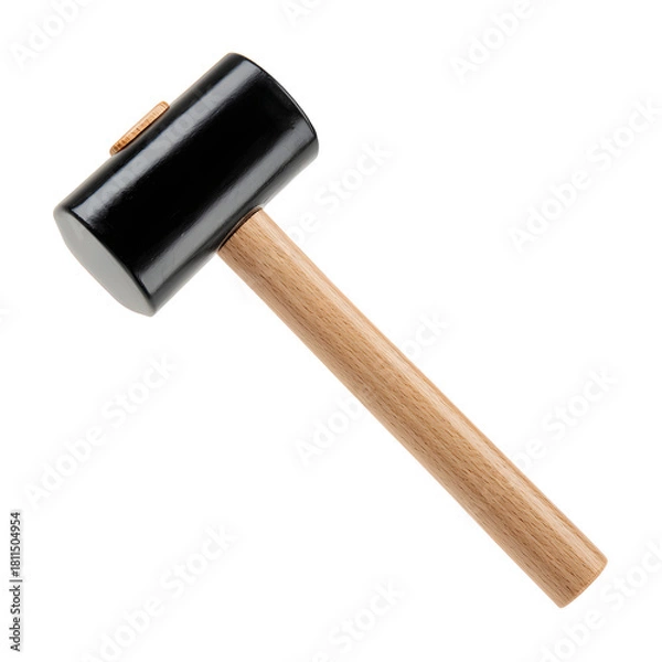 Obraz Professional Rubber Mallet with Wooden Handle for Construction