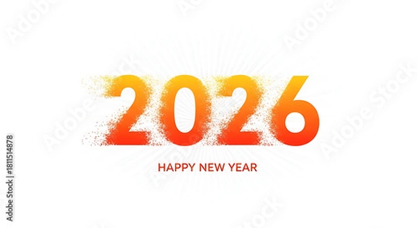 Fototapeta Happy new year 2026 modern gradient design concept for celebration