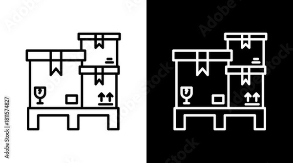 Obraz Stockpile With Icon Set Design